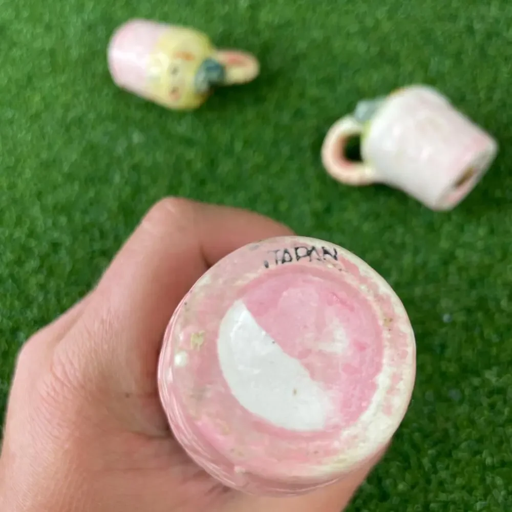 Vintage Japan Ceramic Oil Salt Pepper Shaker Condiment Set